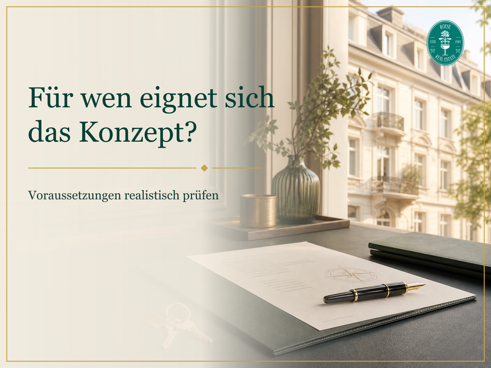 Für wen eignet sich eine Kapitalanlageimmobilie – Voraussetzungen für das Konzept von Roese Real Estate